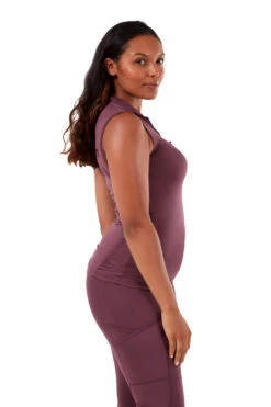 Sleeveless Base Layer - Mulberry -Black Heart Equestrian Store Mulberry Sleeveless 03