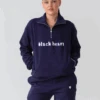 Half Zip Essentials Sweater - Navy -Black Heart Equestrian Store NAVYESSENTIALSHALFZIP