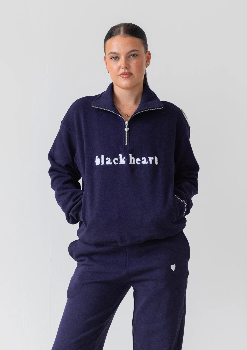 Half Zip Essentials Sweater - Navy 3 Half Zip Essentials Sweater - Navy