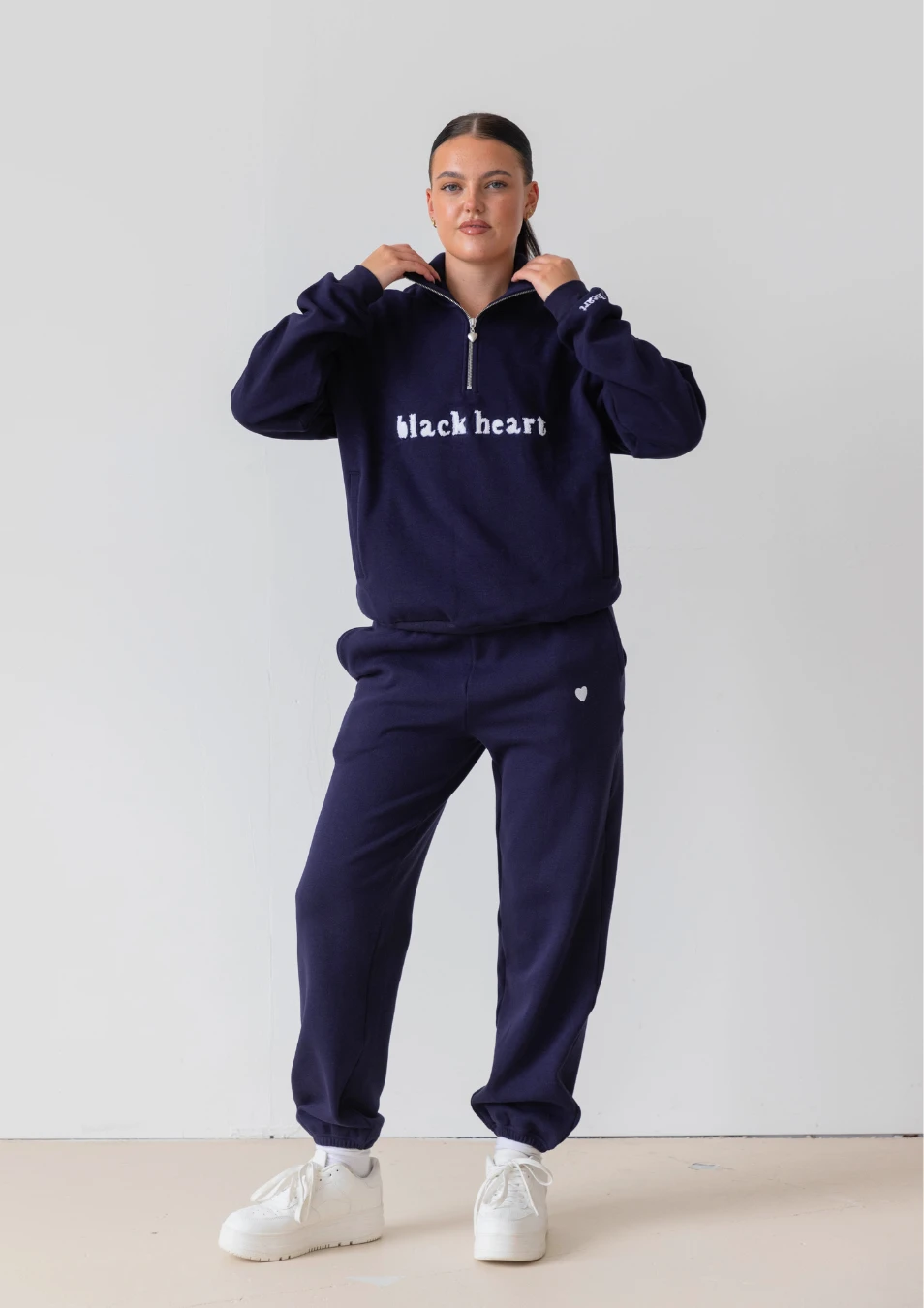 Half Zip Essentials Sweater - Navy 4 Half Zip Essentials Sweater - Navy - Image 2