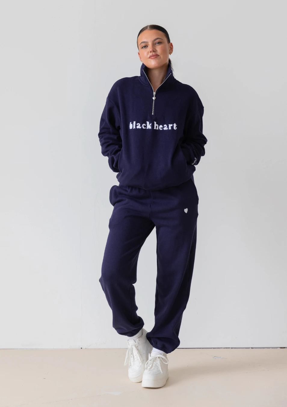 Half Zip Essentials Sweater - Navy 6 Half Zip Essentials Sweater - Navy - Image 4