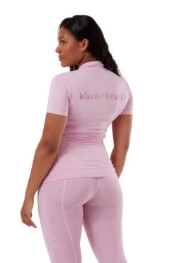 Short Sleeve Base Layer - Pink -Black Heart Equestrian Store Pink Sleeve 04