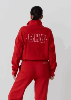 Collegiate Cropped Half Zip - Red -Black Heart Equestrian Store REDCOLLEGIATE 308b302c dc75 4acc 852b dc15901317ad