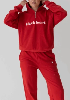 Half Zip Essentials Sweater - Red -Black Heart Equestrian Store REDESSENTIALSHALFZIP 3 9eb8b01f 0bb4 4d03 ab40 1b39a02d51e3