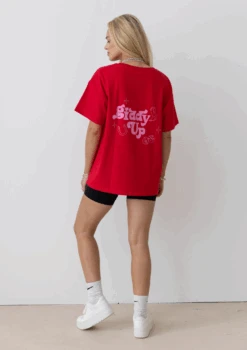 Giddy Up T Shirt - Red -Black Heart Equestrian Store REDTSHIRT 5