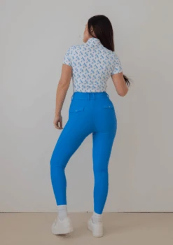 AirTec Short Sleeve Base Layer - Blue Floral -Black Heart Equestrian Store SSBLUEFLORAL 5