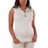 Sleeveless Base Layer - Stone -Black Heart Equestrian Store Stone Sleeveless 01