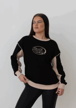 Two Tone Crew - Black And Desert Rose -Black Heart Equestrian Store TWOTONEBLACK 5
