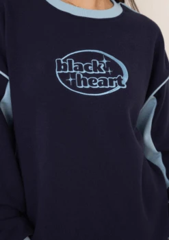 Two Tone Crew - Blue -Black Heart Equestrian Store TWOTONEBLUE 3
