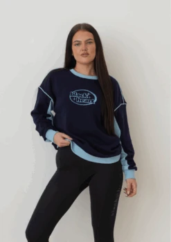 Two Tone Crew - Blue -Black Heart Equestrian Store TWOTONEBLUE 5