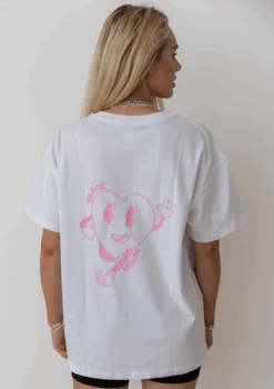 Running Heart T Shirt - White -Black Heart Equestrian Store WHITETSHIRT 3