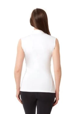 Sleeveless Base Layer - White -Black Heart Equestrian Store WHITE SLEEVELESS BACK