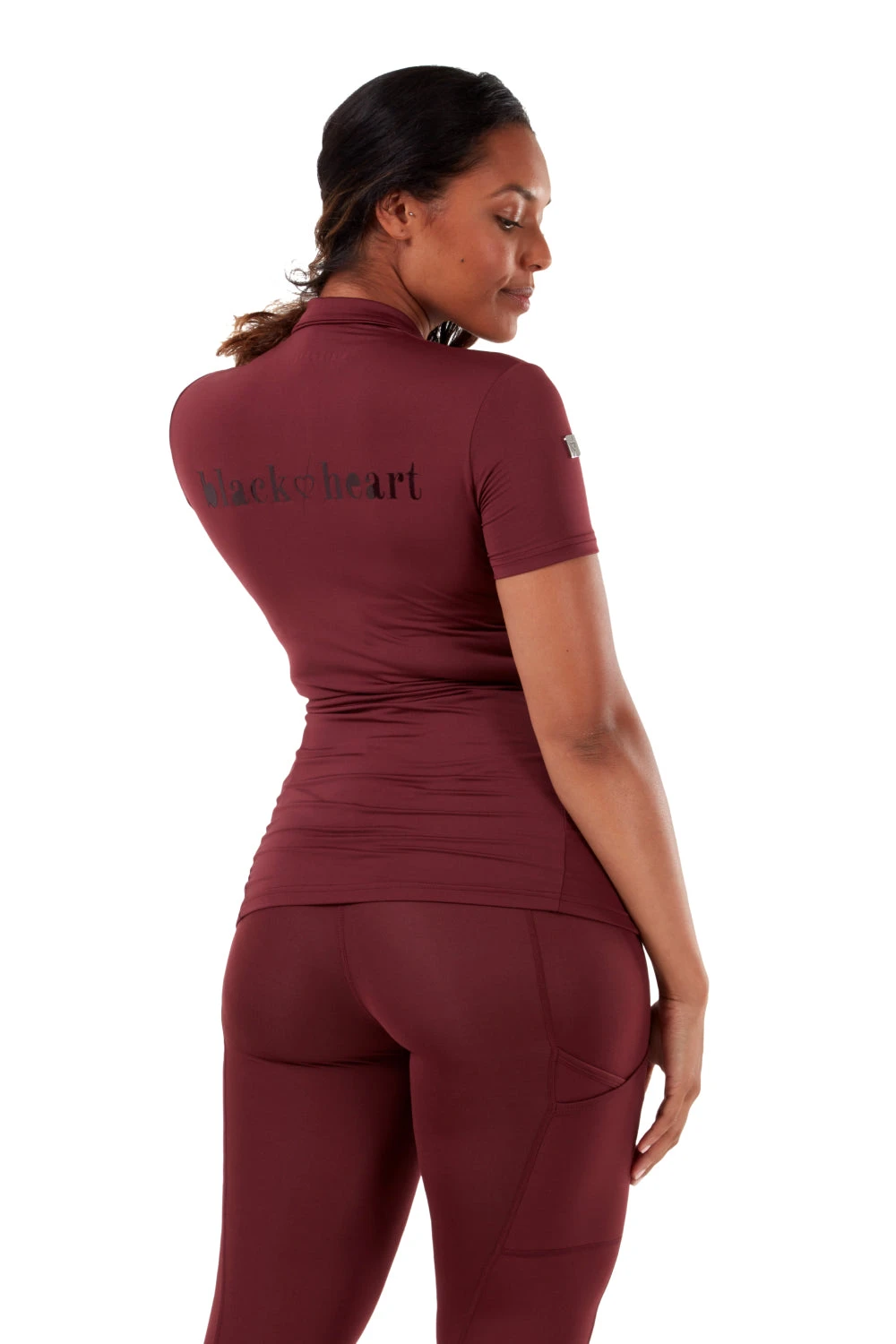 Short Sleeve Base Layer - Wine 5 Short Sleeve Base Layer - Wine - Image 3