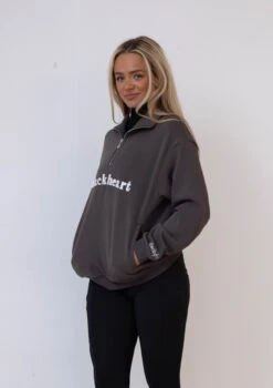 Half Zip Essentials Sweater - Ash -Black Heart Equestrian Store ashecom 2