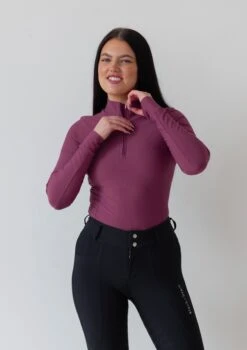 AirTec Base Layer - Damson -Black Heart Equestrian Store damsonecom 7