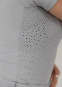 AirTec Short Sleeve Base Layer - Light Grey -Black Heart Equestrian Store lightgreyss 8