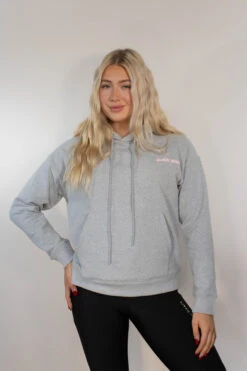 Bubble Print Hoodie - Pink Heather