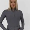 AirTec Base Layer - Pebble 1 AirTec Base Layer - Pebble -Black Heart Equestrian Store pebblelongsleeve