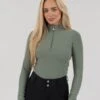AirTec Base Layer - Sage 1 AirTec Base Layer - Sage -Black Heart Equestrian Store sagebl