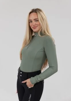 AirTec Base Layer - Sage 9 AirTec Base Layer - Sage -Black Heart Equestrian Store sagebl 2