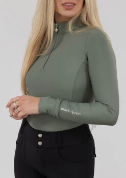 AirTec Base Layer - Sage 10 AirTec Base Layer - Sage -Black Heart Equestrian Store sagebl 3