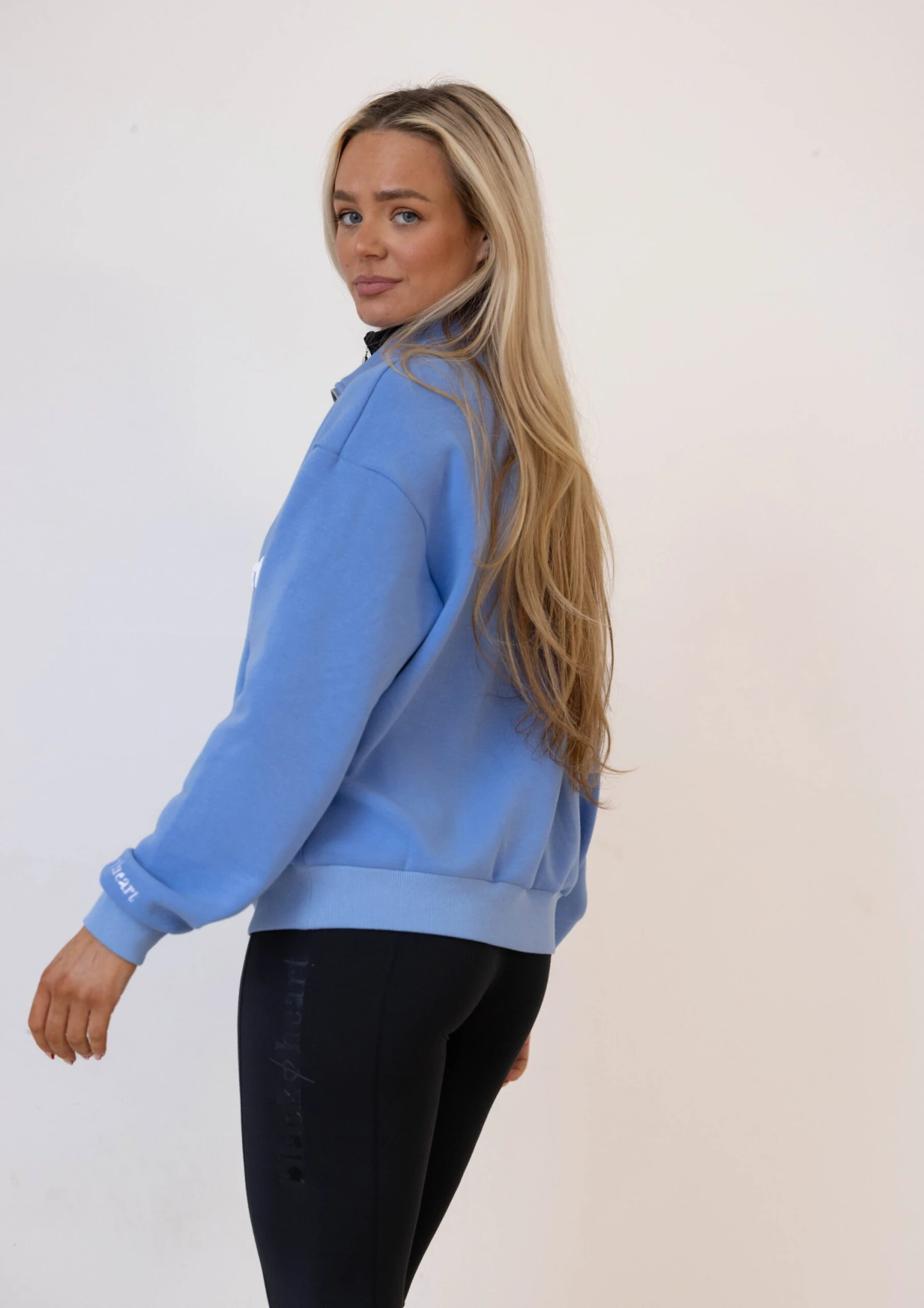 Half Zip Essentials Sweater - Sky 8 Half Zip Essentials Sweater - Sky - Image 6