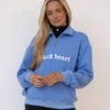 Half Zip Essentials Sweater - Sky -Black Heart Equestrian Store skyecom 6