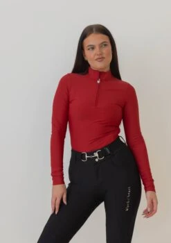 AirTec Base Layer - Cherry -Black Heart Equestrian Store taylorblcherry 2