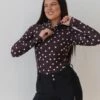 AirTec Base Layer - Brown Polka Dot -Black Heart Equestrian Store taylorblpolka 15